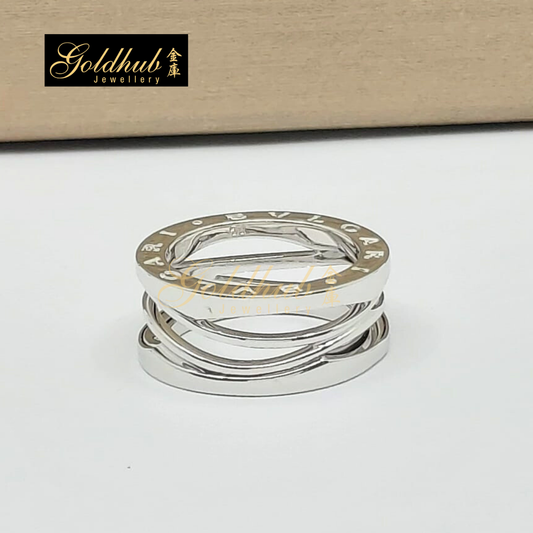 Bvlgari B.zero1 Legend Ring in White Gold, Size 53