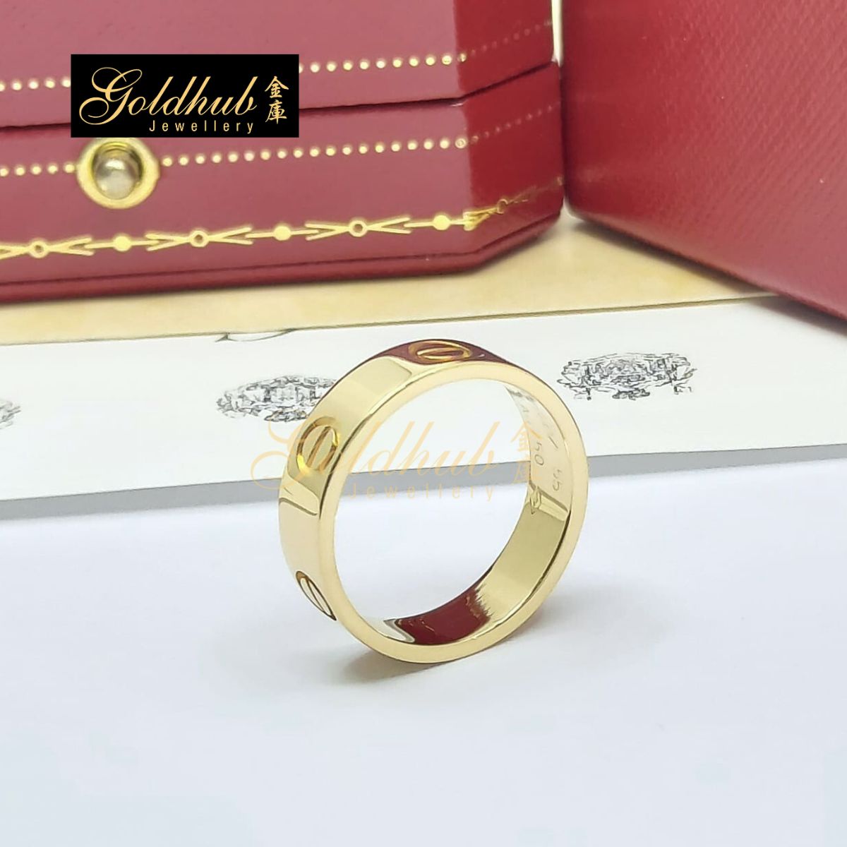 Cartier Love Ring, Classic Model Size 55 in Yellow Gold