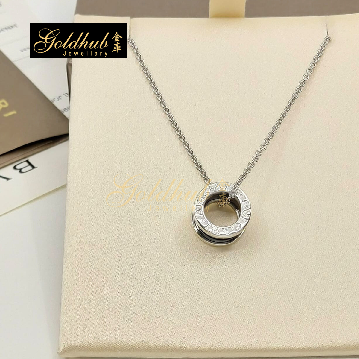 Bvlgari Save the Children Necklace, Black Ceramic in Sterling Silver