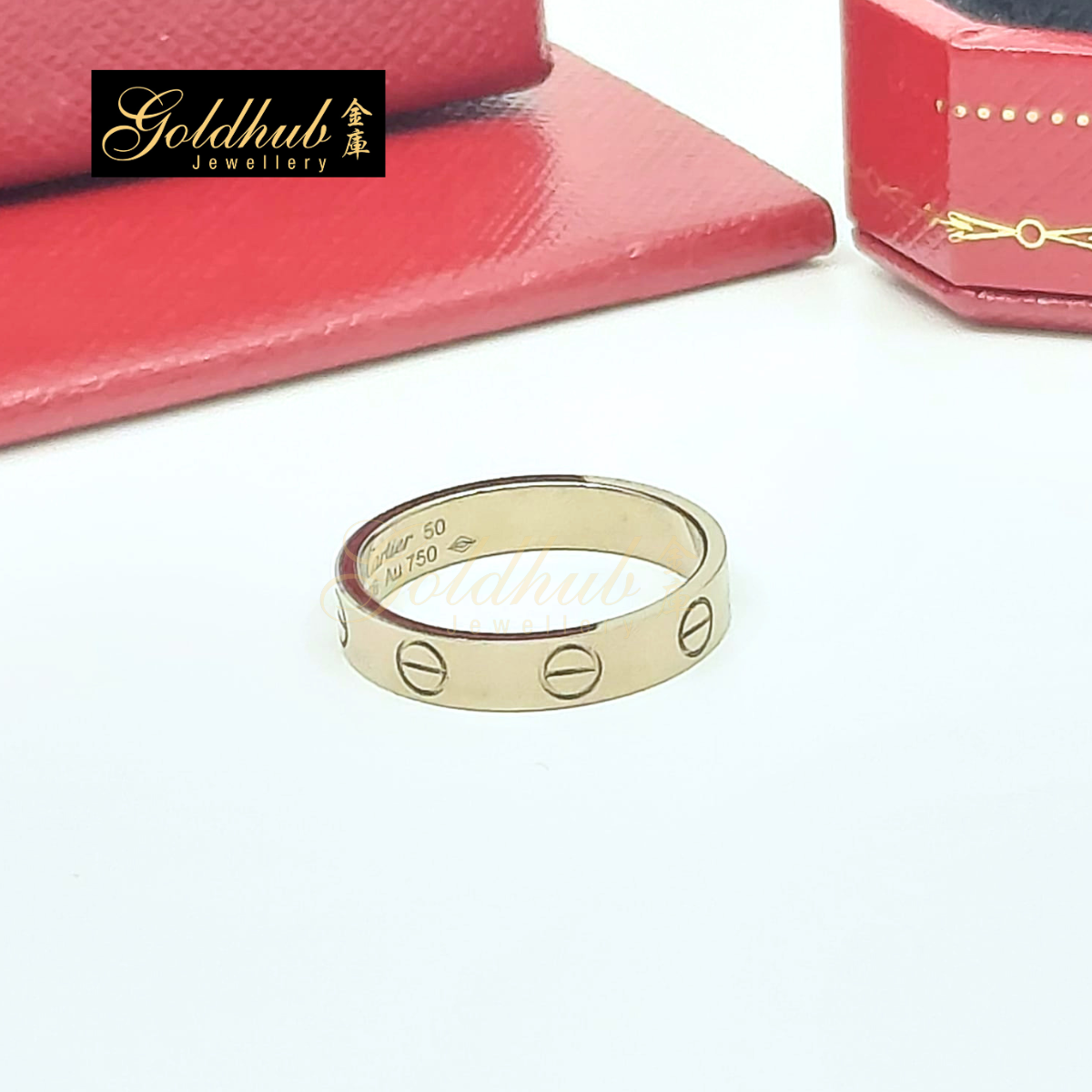 Cartier LOVE Ring, Small Model in White Gold, Size 50