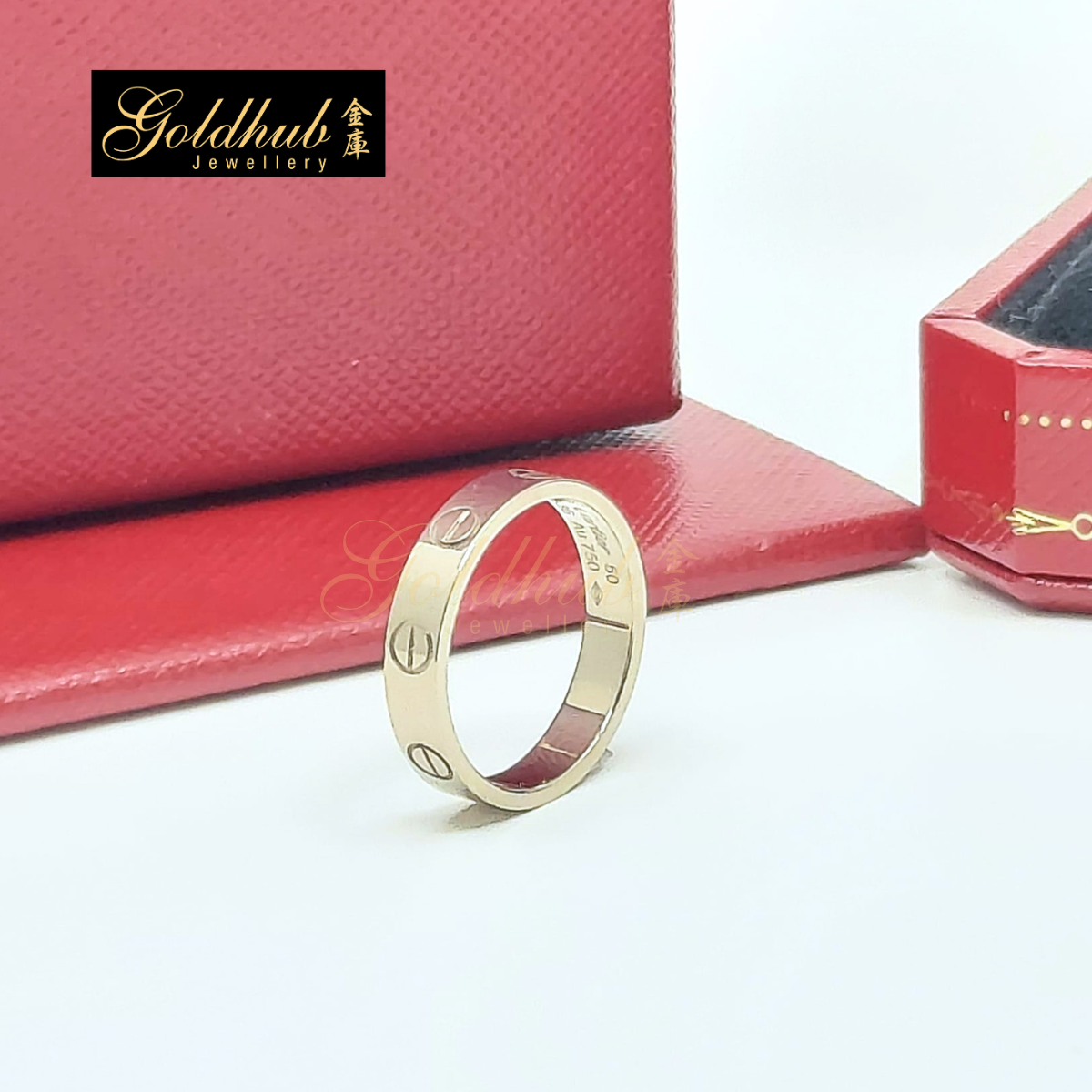 Cartier LOVE Ring, Small Model in White Gold, Size 50