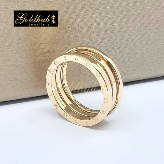 Bvlgari B.zero1 3 Band Ring Size 64 in Rose Gold