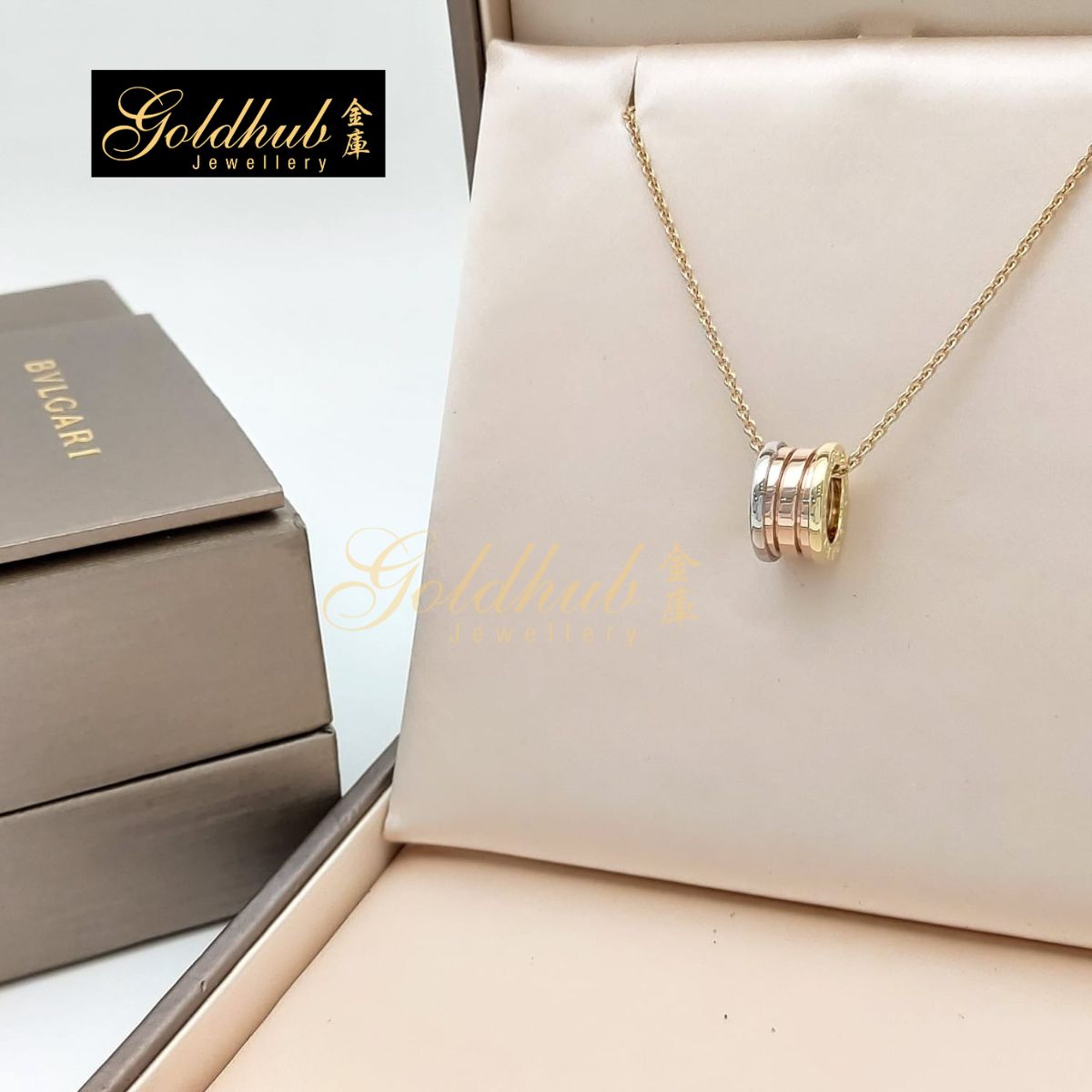 [Reserved] Bvlgari B.zero1 Necklace in Rose, White and Yellow Gold