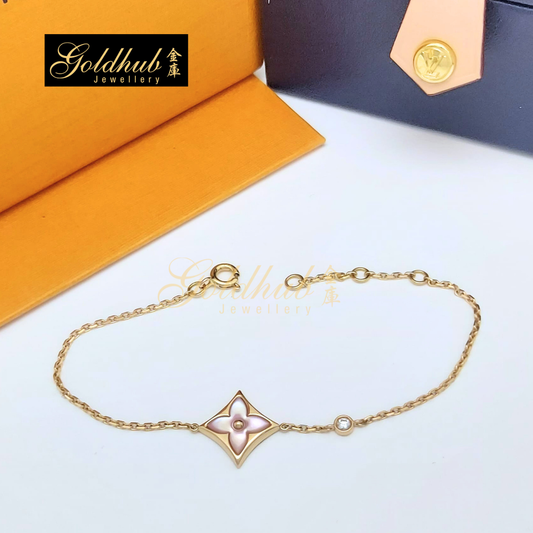 Louis Vuitton Blossom BB Star Bracelet, Pink Mother-of-Pearl and Diamond in Rose Gold