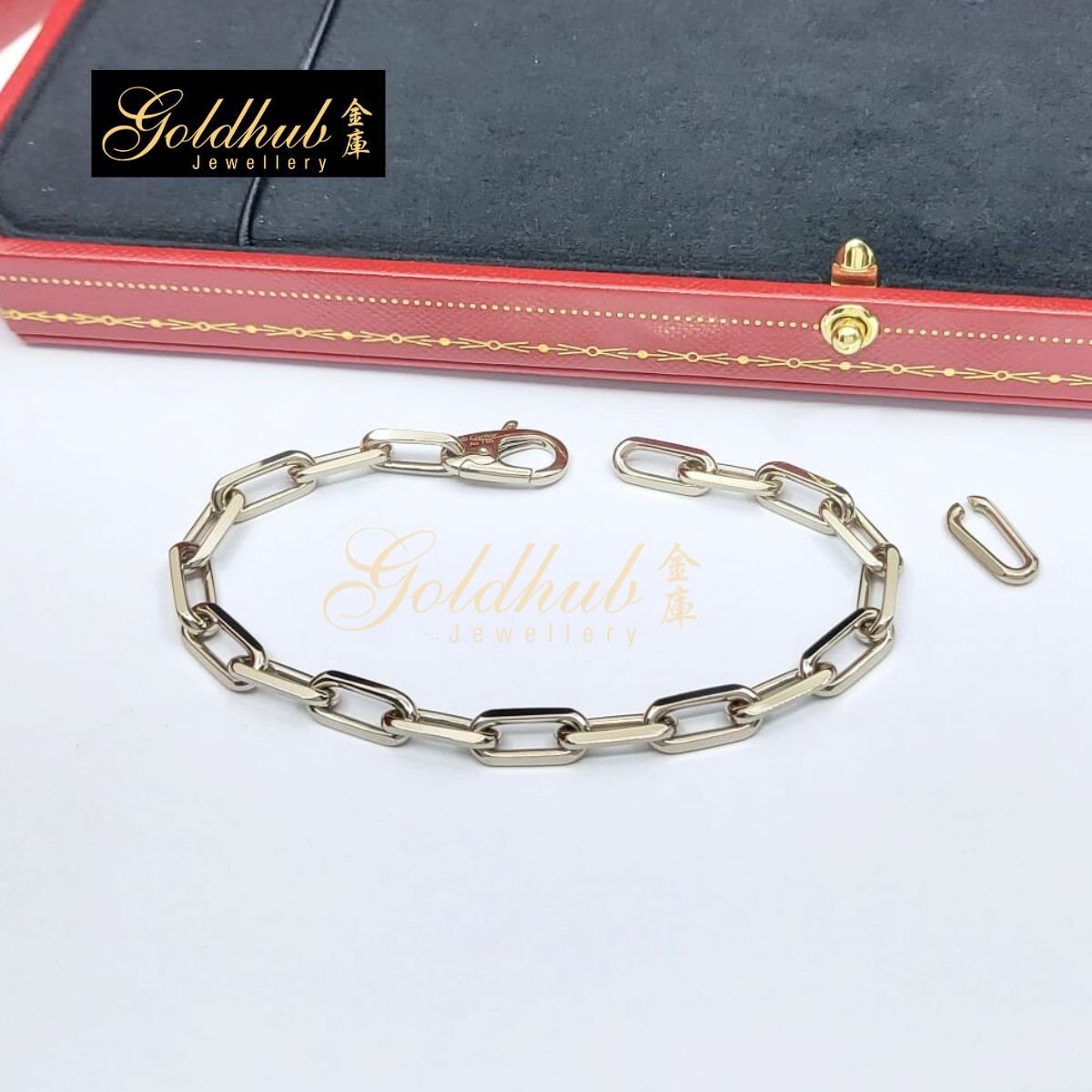 Cartier Santos De Cartier Bracelet in White Gold