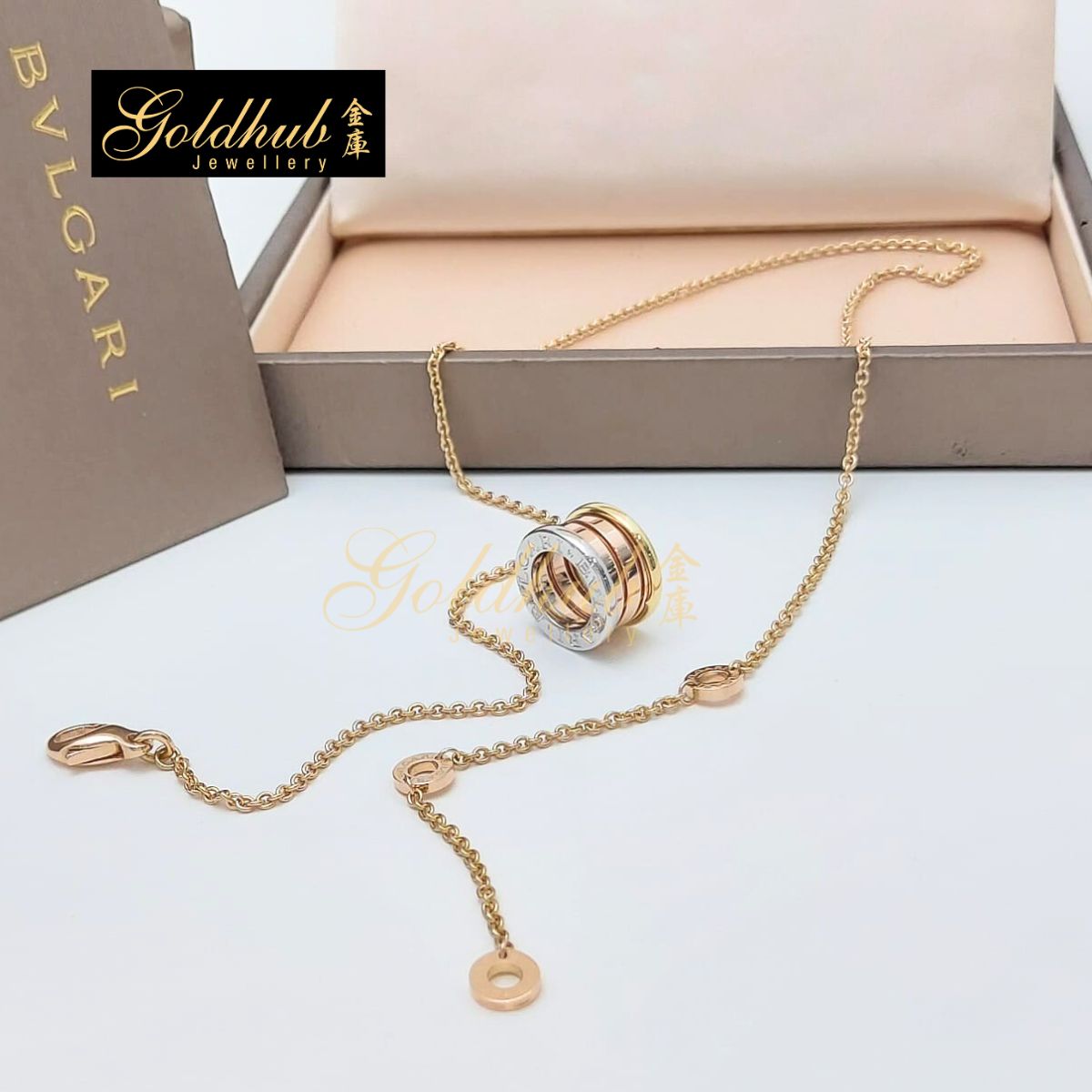 [Reserved] Bvlgari B.zero1 Necklace in Rose, White and Yellow Gold