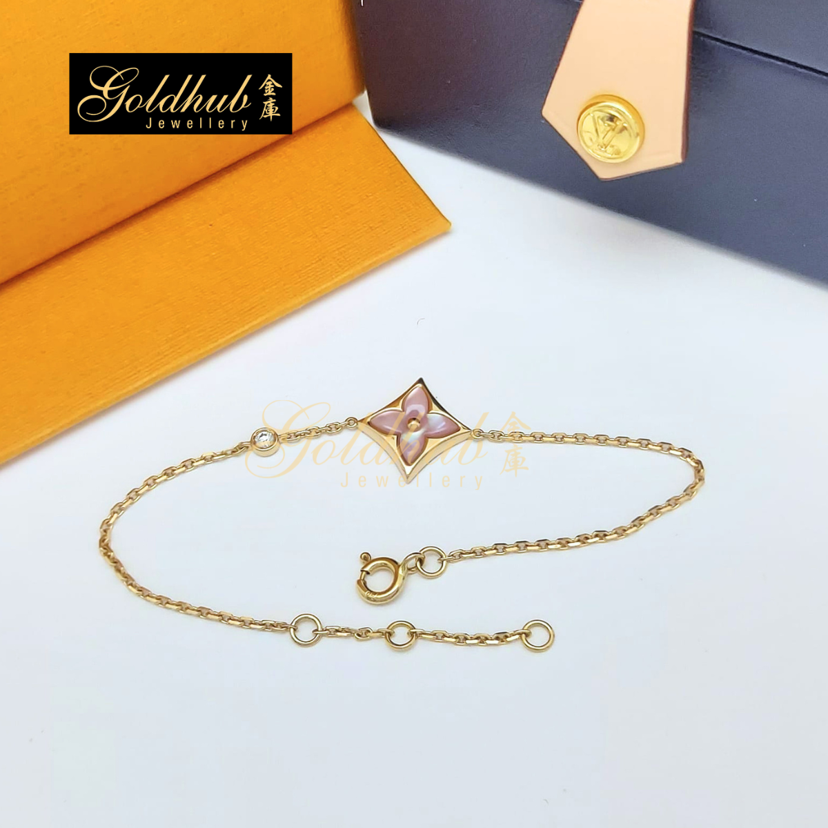 Louis Vuitton Blossom BB Star Bracelet, Pink Mother-of-Pearl and Diamond in Rose Gold