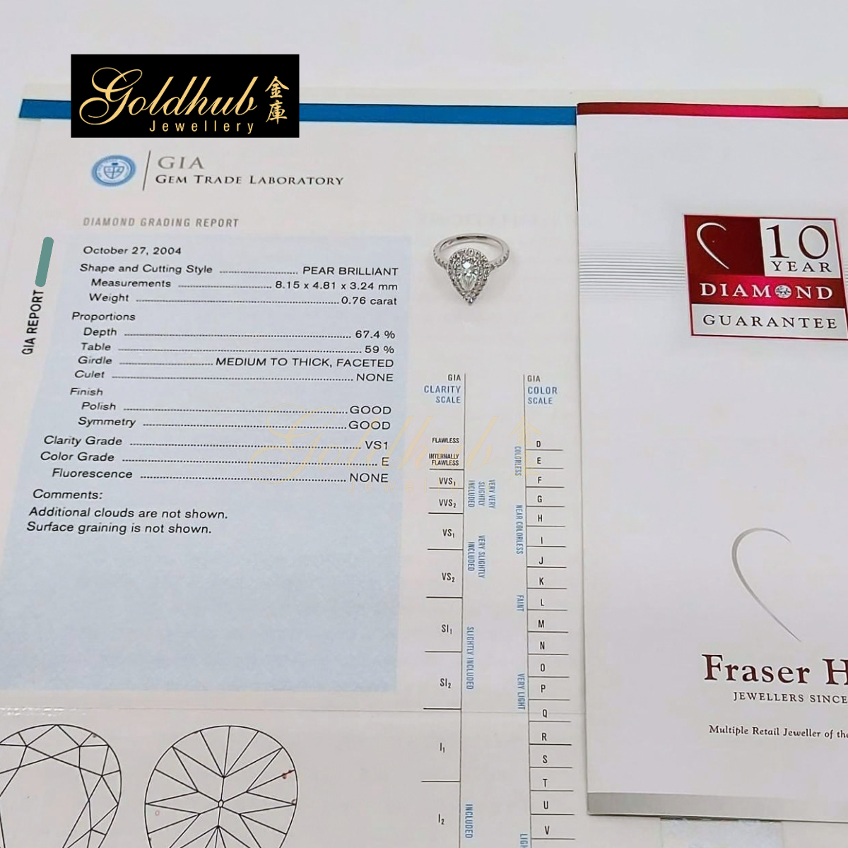 0.76ct Pear Diamond Halo Ring in Platinum