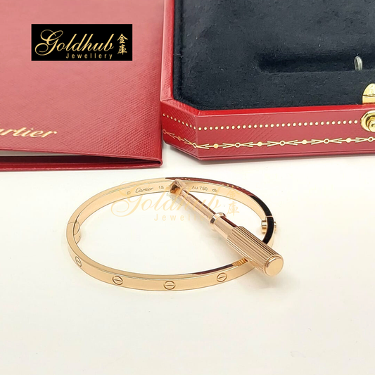 Cartier Love Bracelet, Small Model in Rose Gold, Size 15
