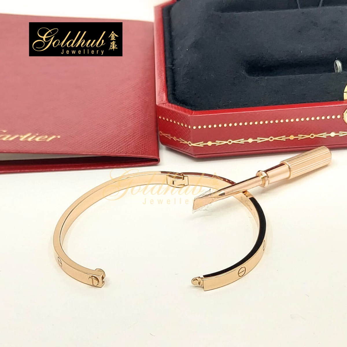 Cartier Love Bracelet, Small Model in Rose Gold, Size 15