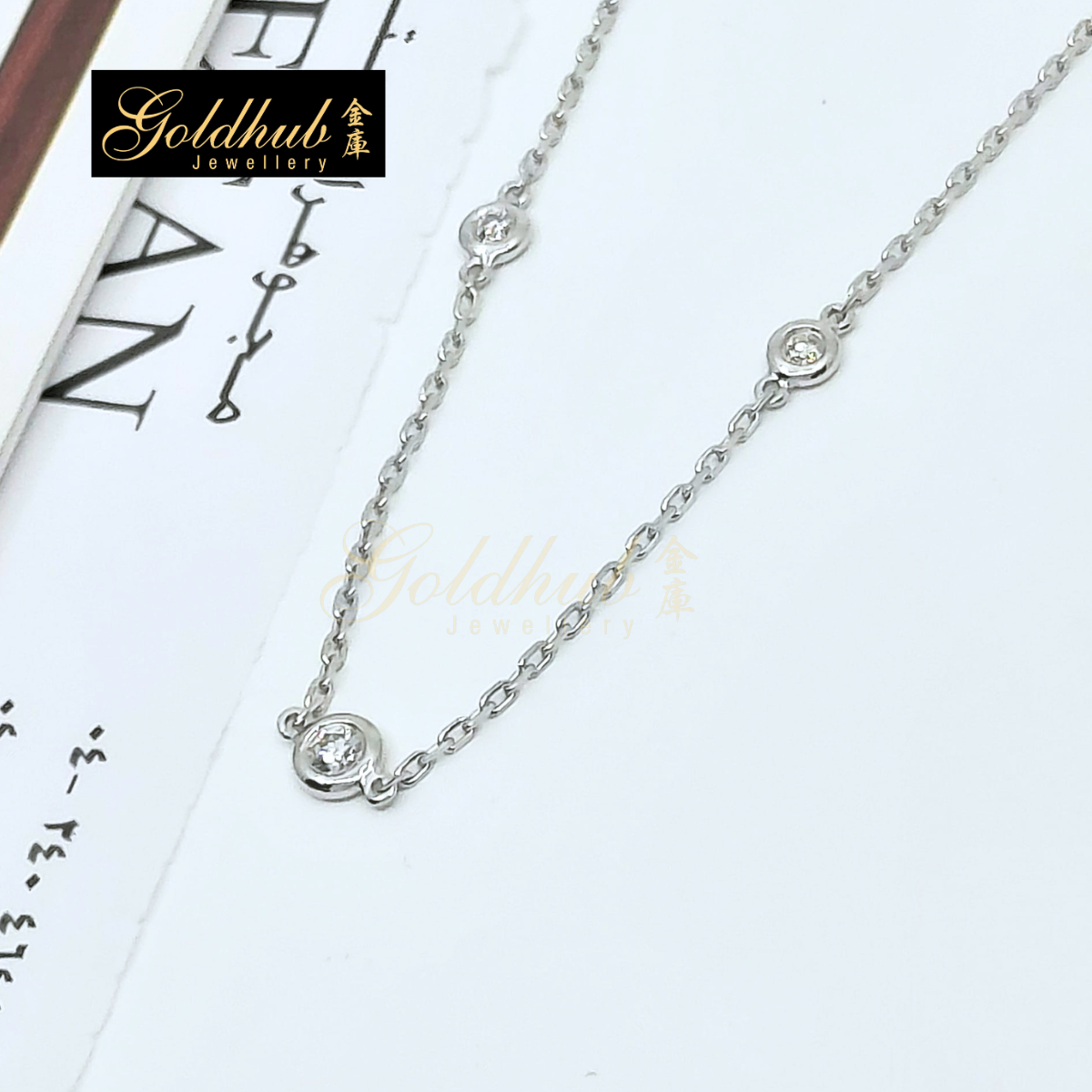 Diamond Necklace in White Gold