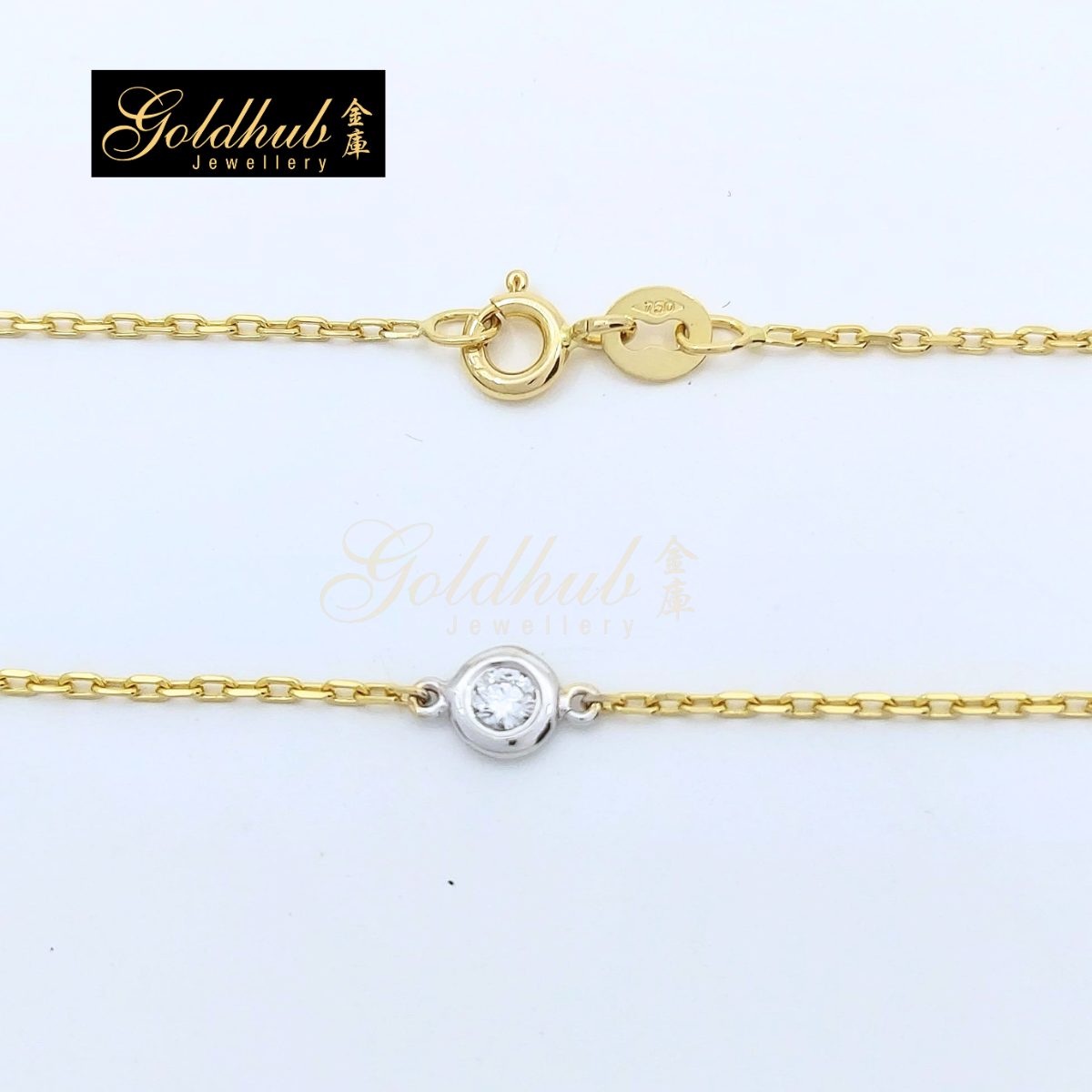 Diamond Necklace in Yellow Gold