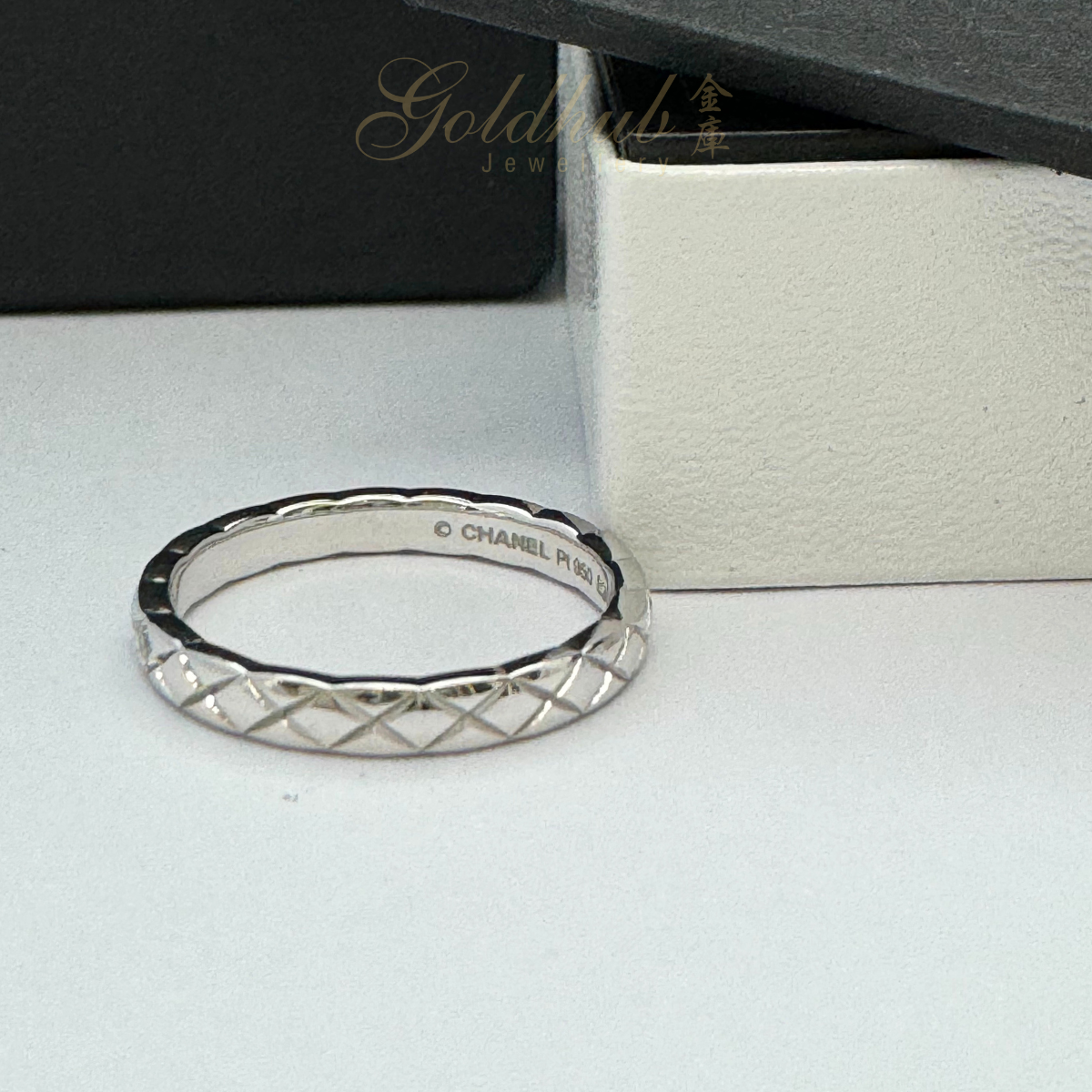 Pt950 Pre-loved Chanel Coco Crush Diamond Ring, 1 Diamond in Platinum