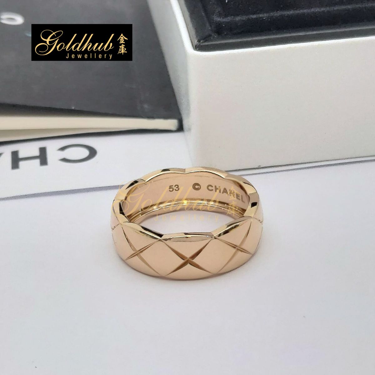 Chanel Coco Crush Ring, Small Version in Rose Gold, Size 53