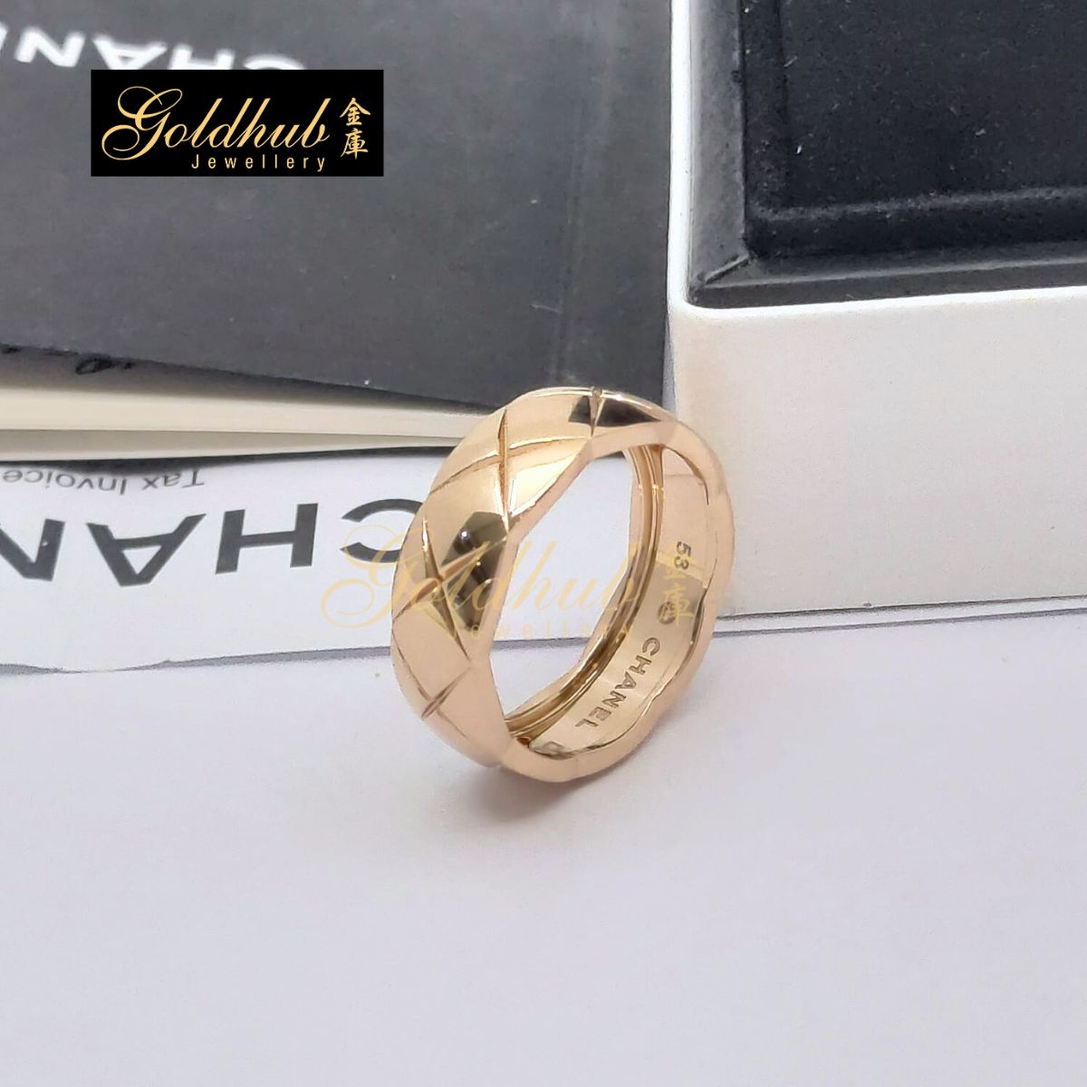 Chanel Coco Crush Ring, Small Version in Rose Gold, Size 53