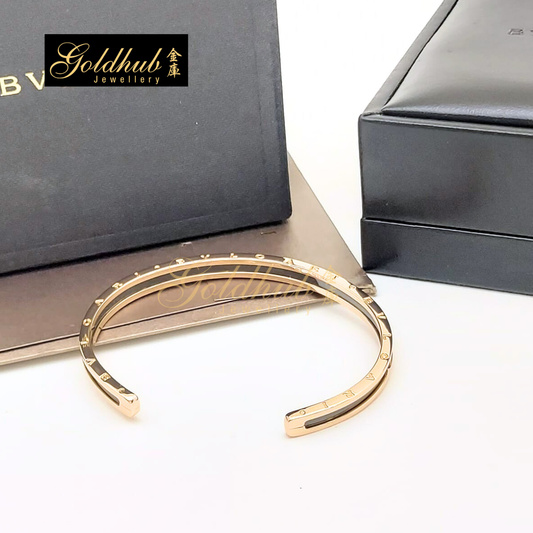 Bvlgari B.zero1 Cuff Bracelet in Rose Gold and Steel