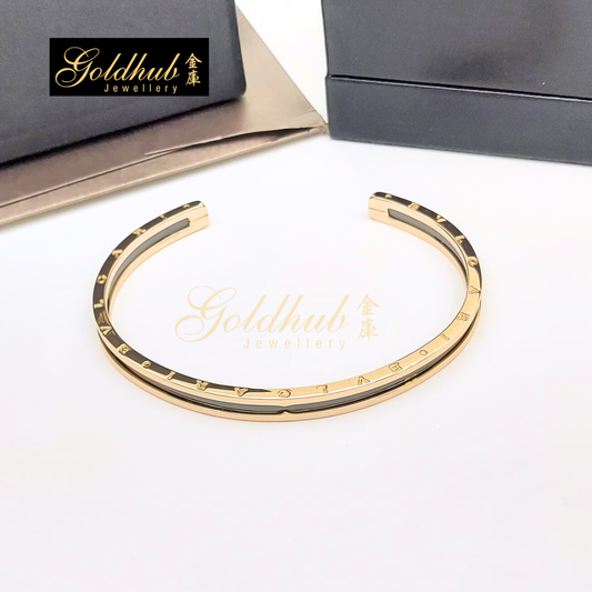 Bvlgari B.zero1 Cuff Bracelet in Rose Gold and Steel