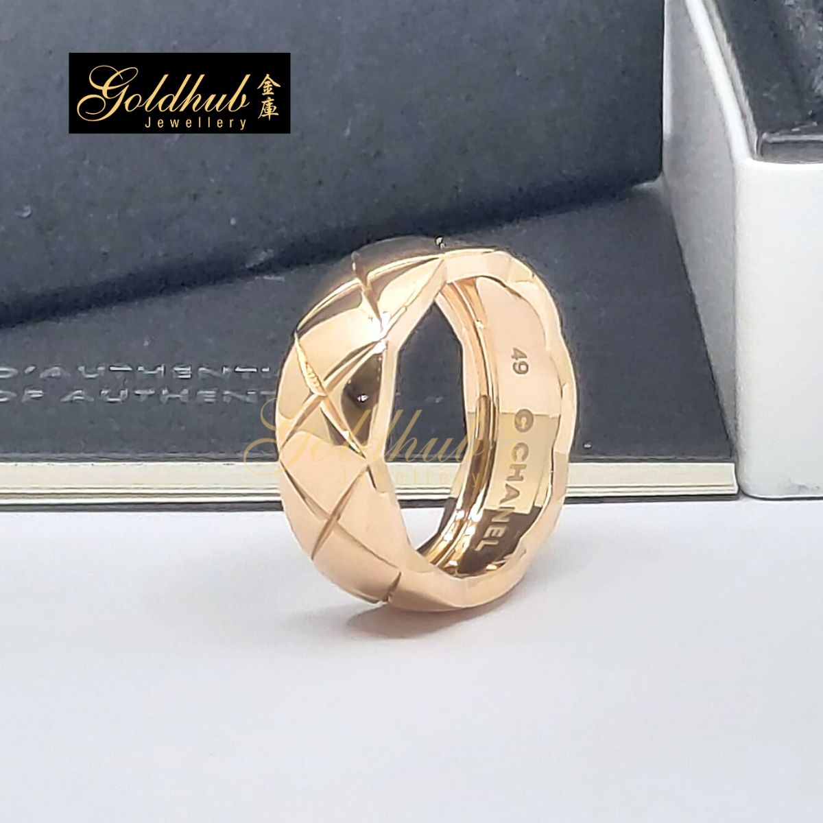 Chanel Coco Crush Ring, Small Version in Rose Gold, Size 49