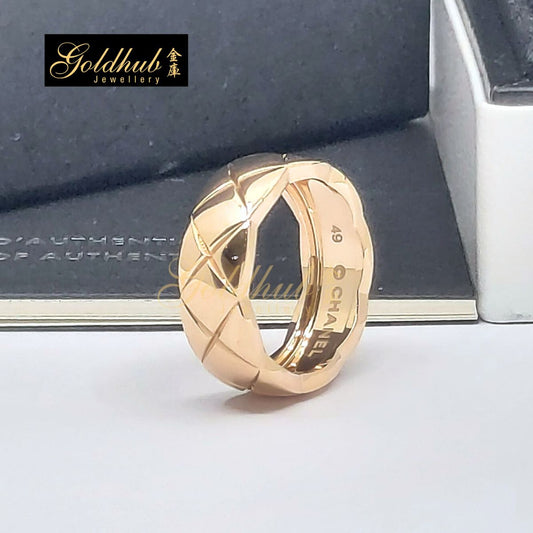 Chanel Coco Crush Ring, Small Version in Rose Gold, Size 49