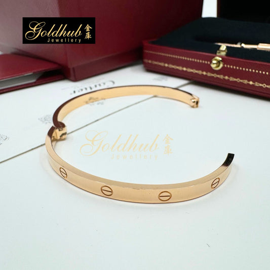 Cartier Love Bracelet, Medium Model in Rose Gold, Size 18