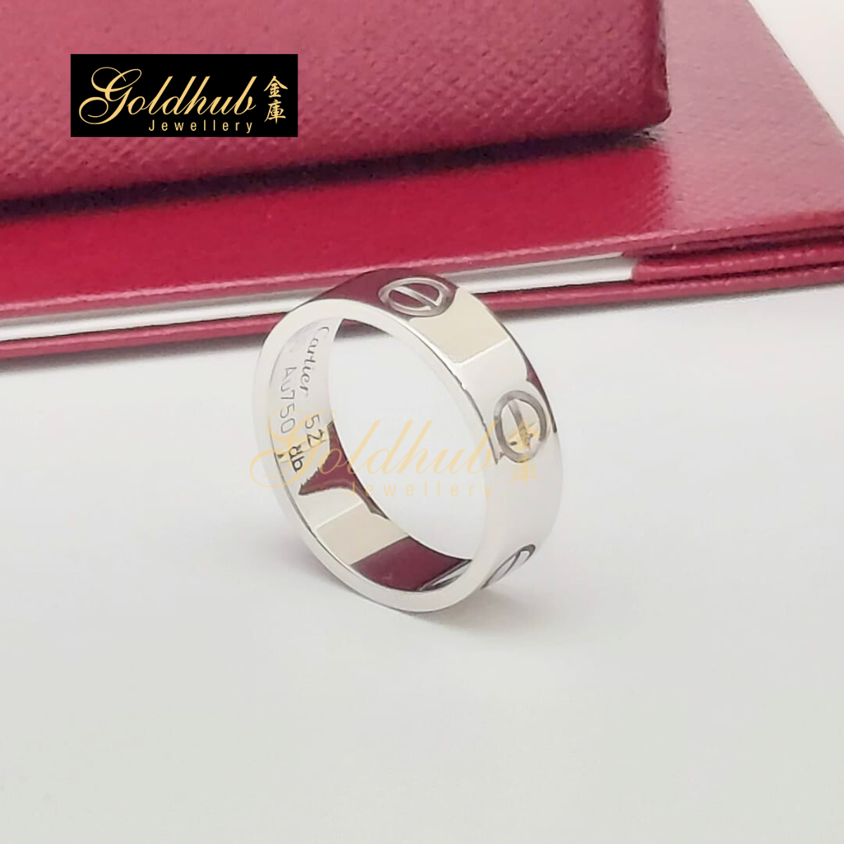 [Reserved] Cartier Love Ring, Classic Model in White Gold, Size 52