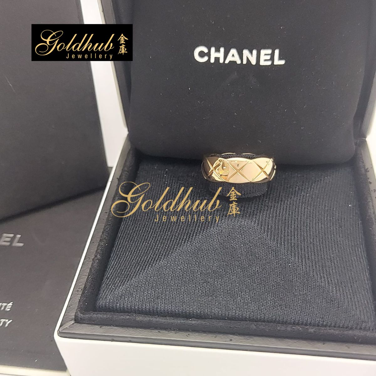 Chanel Coco Crush Ring, Small Version in Rose Gold, Size 49
