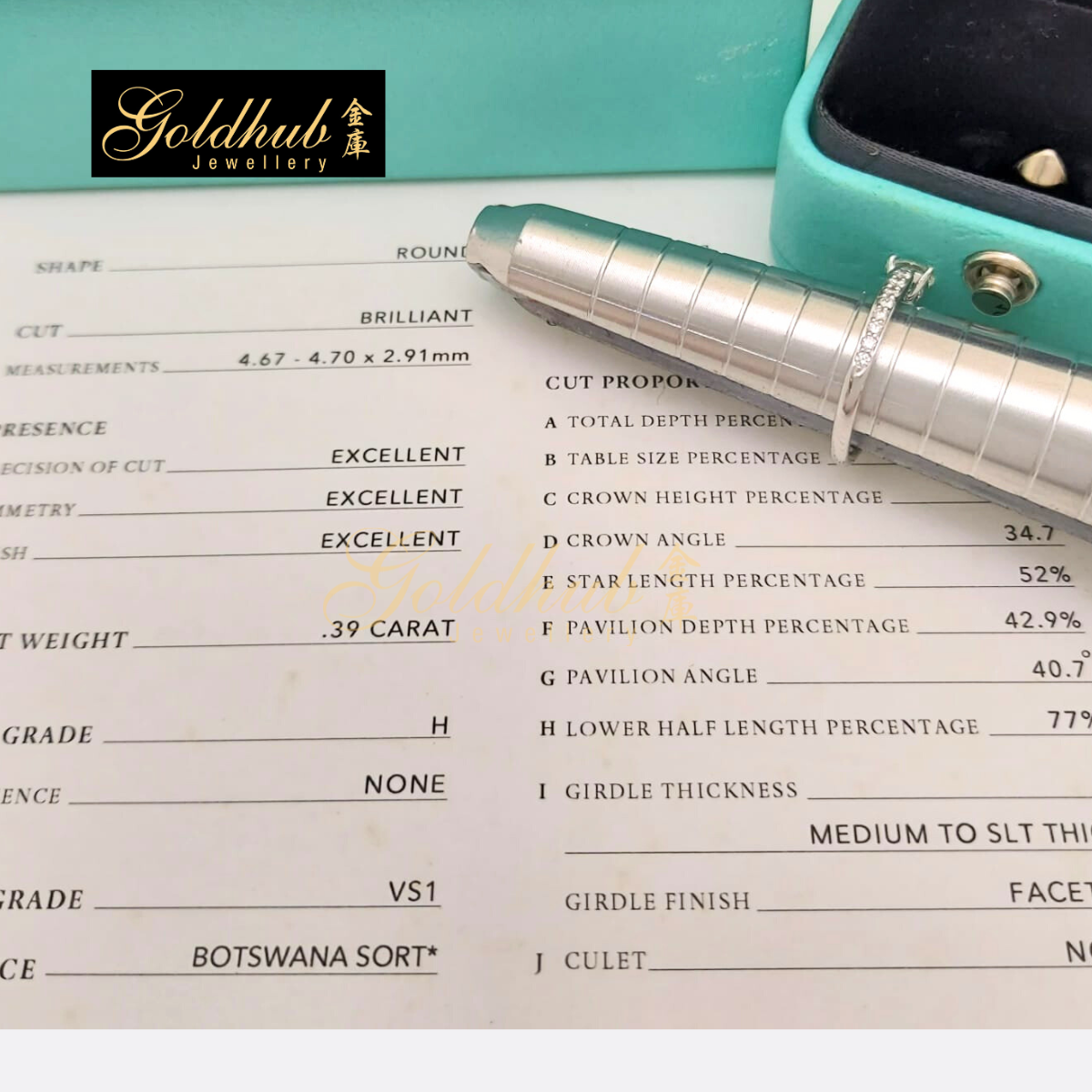 Tiffany True Engagement Ring 0.39ct with Semi Pave Diamonds in Platinum