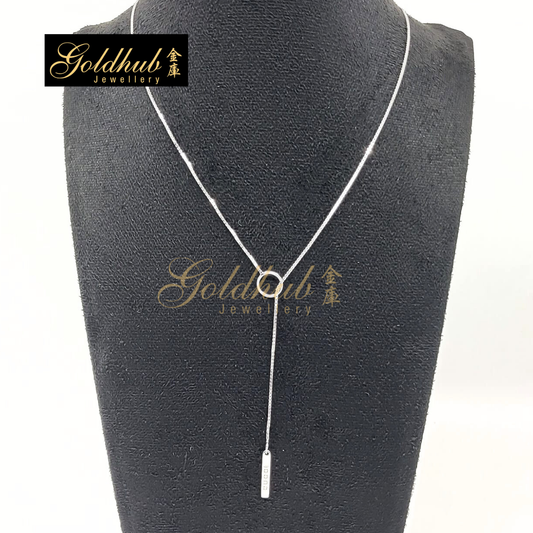 Gucci Lariat Necklace in White Gold