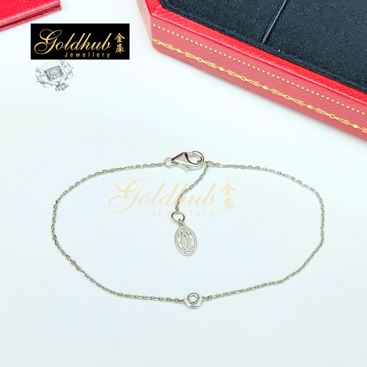 Cartier D'amour Bracelet, Diamond, Mini Model in White Gold