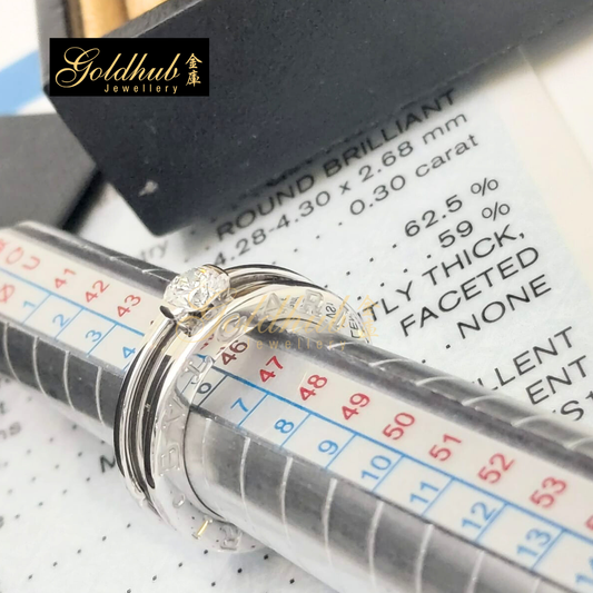 Bvlgari B.zero1 1 Band 0.30ct Diamond Ring in White Gold, Size 47