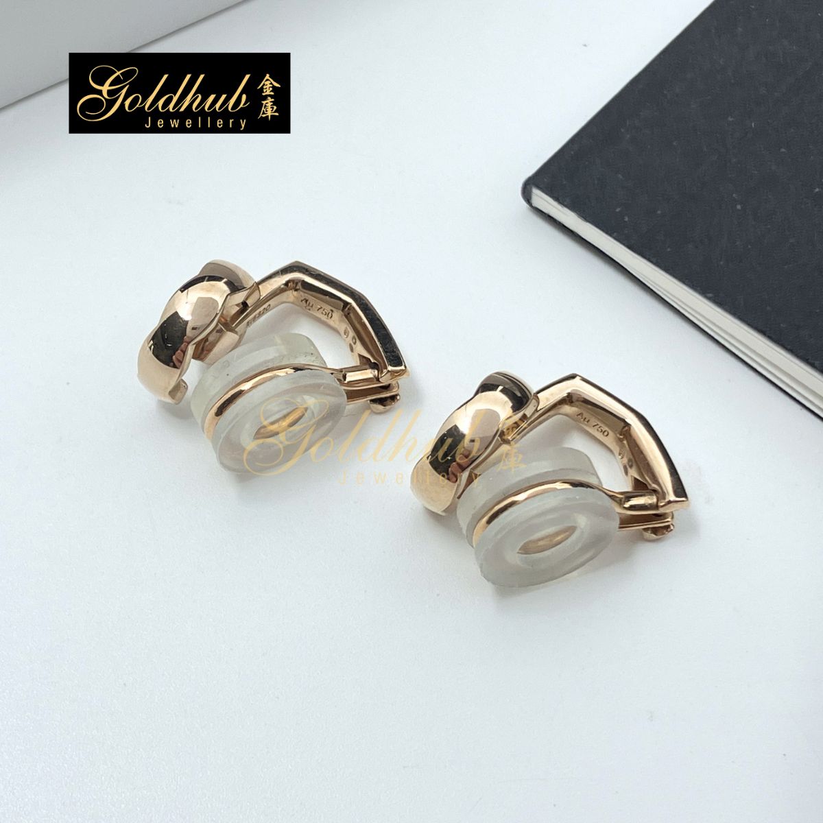 Chanel Coco Earring Clip, "C" and "O", set with 1 Diamond in Rose Gold