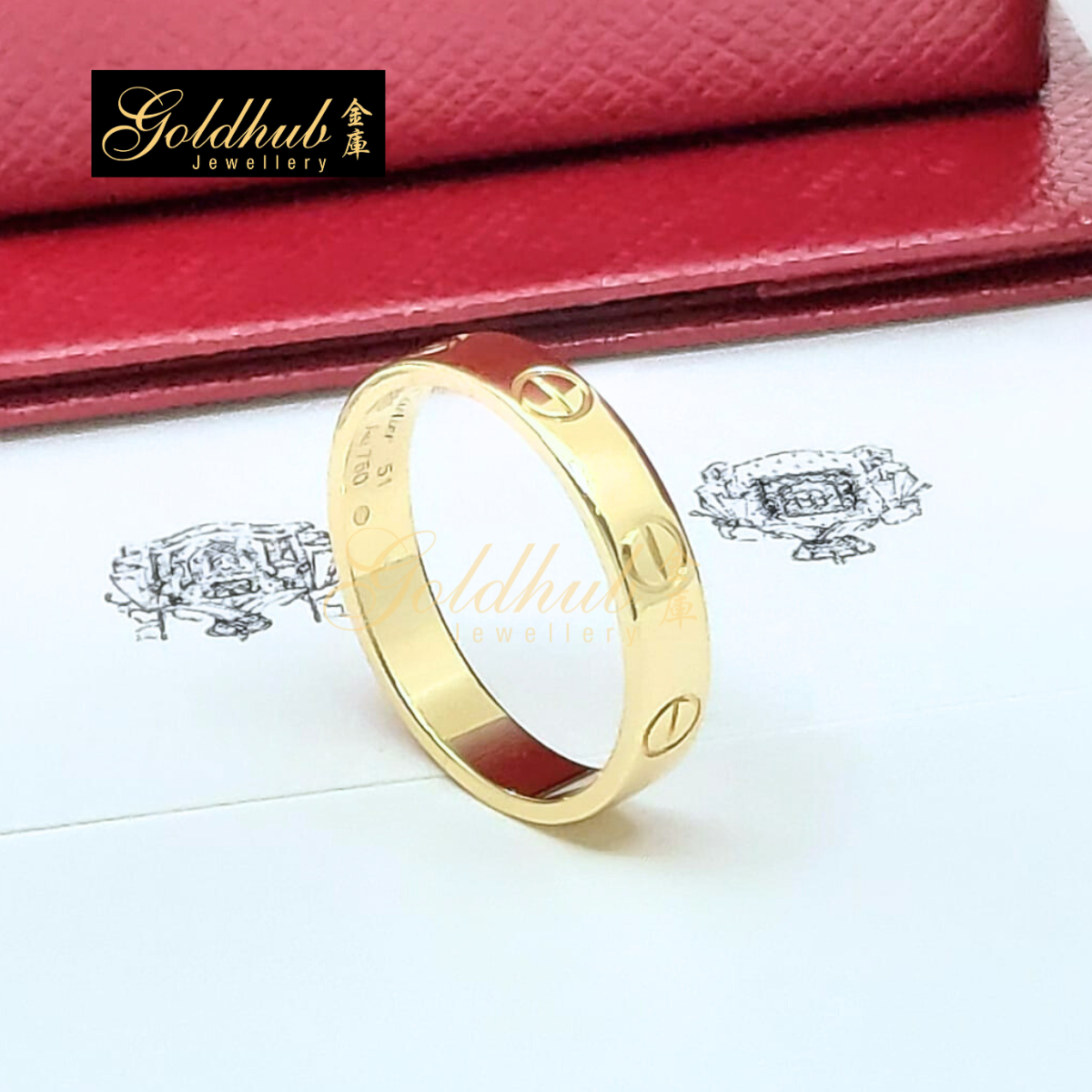 Cartier Love Ring, Small Model in Yellow Gold, Size 51