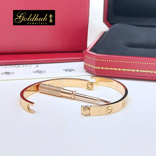 Cartier Love Bracelet, Classic Model in Rose Gold, Size 16