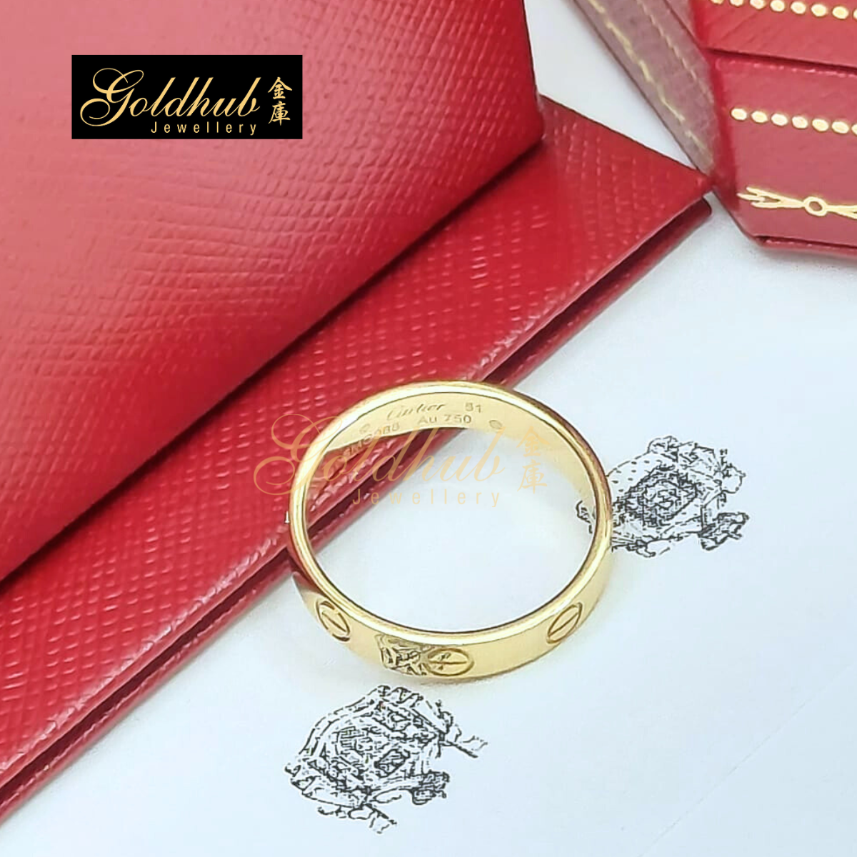 Cartier Love Ring, Small Model in Yellow Gold, Size 51
