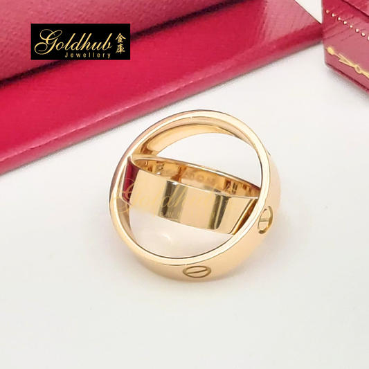 Cartier Love Double Ring in Rose Gold, Size 58