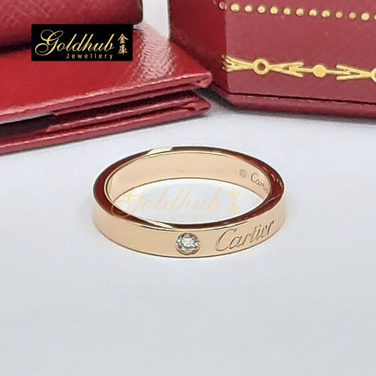 Cartier C de Cartier Wedding Ring, 1 Diamond in Rose Gold, Size 49