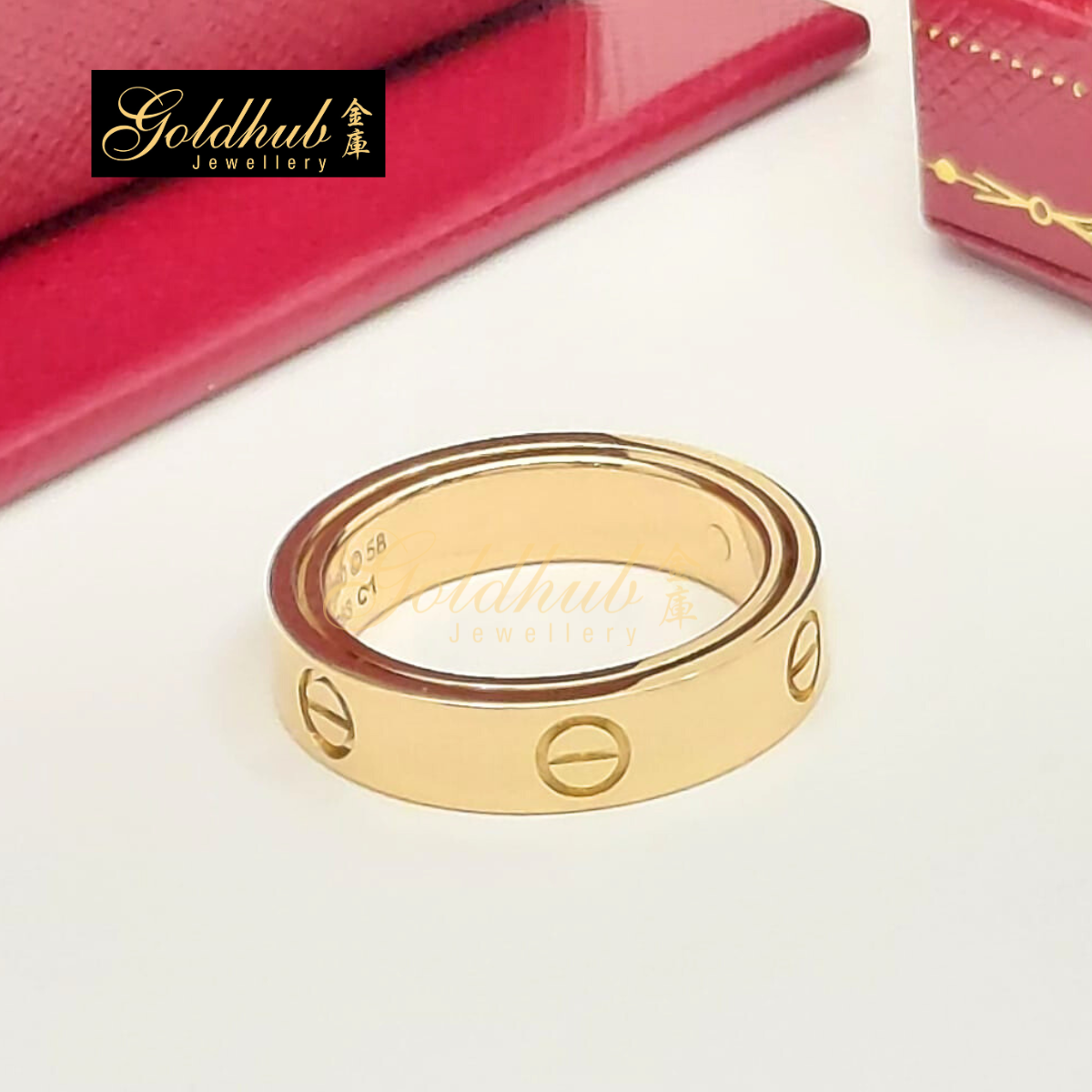 Cartier Love Double Ring in Rose Gold, Size 58