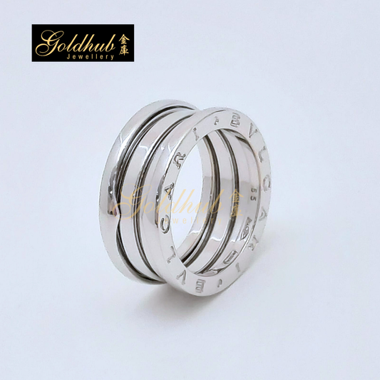 Bulgari B.zero1 3 Band Ring in White Gold, Size 55