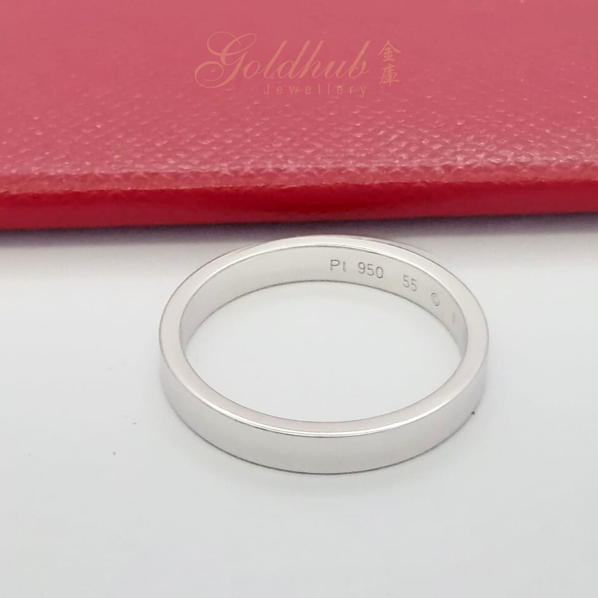 PT950 Pre-loved Cartier C De Cartier Wedding Band Ring in Platinum