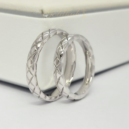 18k Pre-loved Chanel Coco Crush Ring (a pair) in Pt950 Platinum