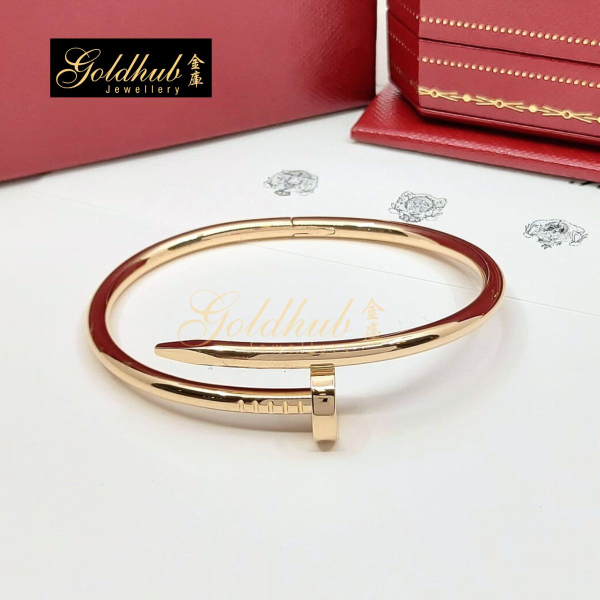 Cartier Juste Un Clou Bracelet, Classic Model in Rose Gold, Size 16