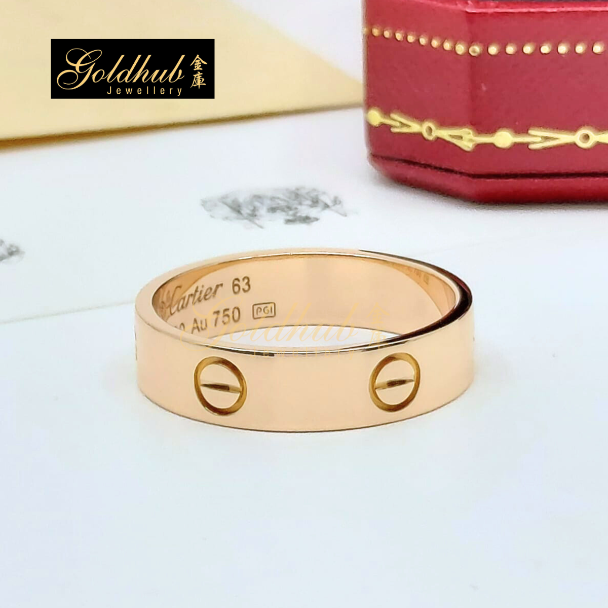 Cartier Love Ring, Classic Model in Rose Gold, Size 63