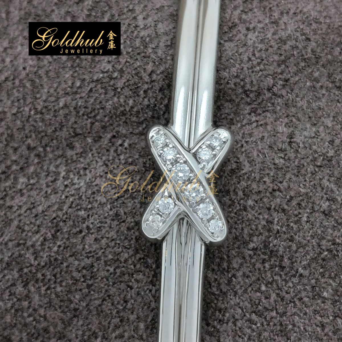 Chaumet Jeux de Liens Bracelet, Diamonds, Bracelet in White Gold, Size 165
