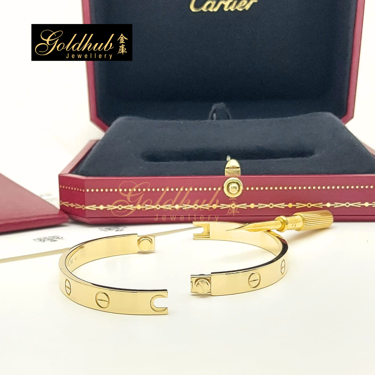Cartier Love Bracelet, Classic Model in Yellow Gold, Size 17