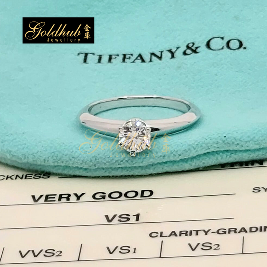 [Reserved] Tiffany & Co Round Brilliant 0.44ct Diamond Ring in Platinum