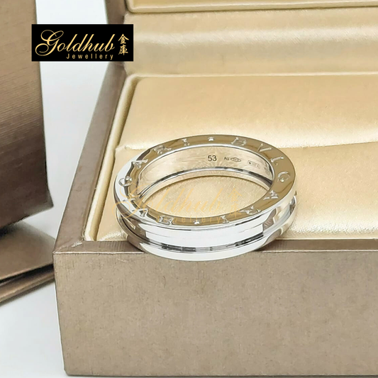 Bvlgari B.zero1 1 Band Ring in White Gold, Size 53
