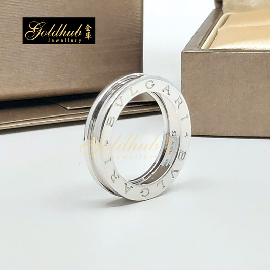 Bvlgari B.zero1 1 Band Ring in White Gold, Size 53