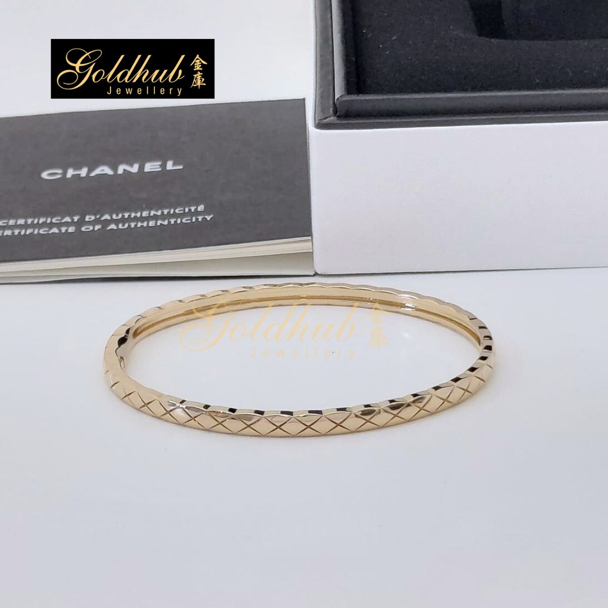 Chanel Coco Crush Bracelet, Quilted Motif, Mini Version in Rose Gold, Size M