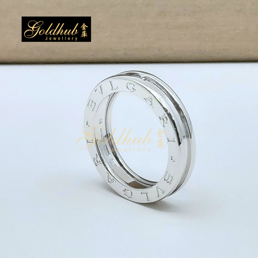 Bvlgari B.zero1 1 Band Ring in White Gold, Size 54