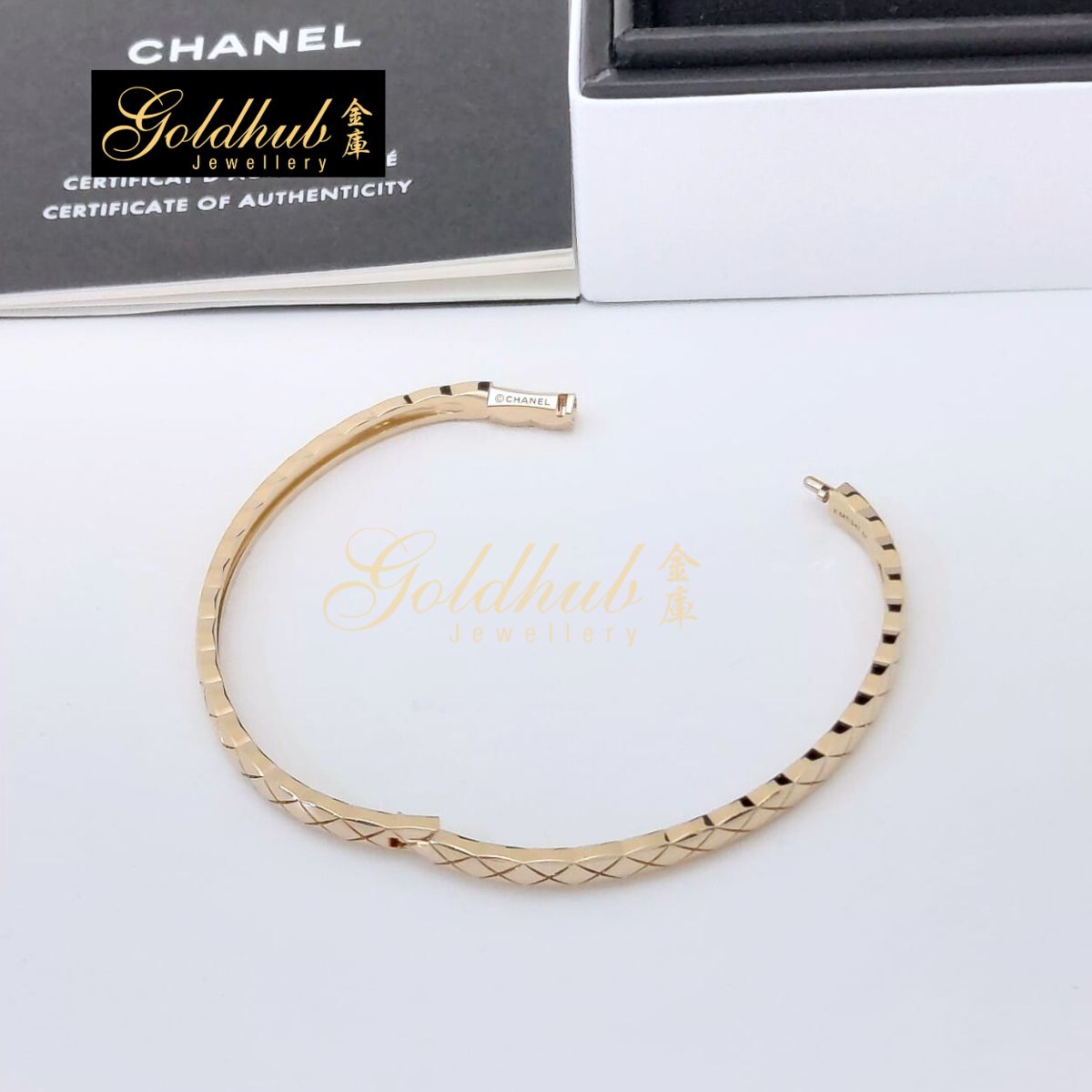 Chanel Coco Crush Bracelet, Quilted Motif, Mini Version in Rose Gold, Size M